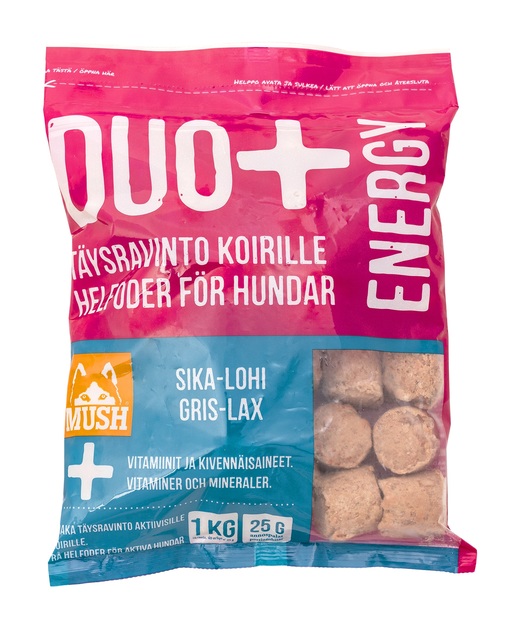 Mush Duo+ Energy koera täissööt siga/lõhe 1kg