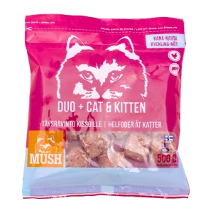 Mush Duo+ kassi täissööt kana/veis 500g