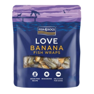 Fish4Dogs maius koertele Fish Wraps banaaniga 100 g