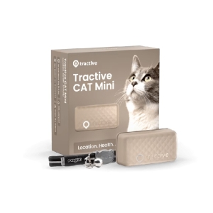 Tractive GPS Mini positsioneerimisseade ja kaelarihm kassile, helepruun