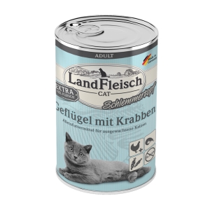 LandFleisch Cat Schlemmertopf Geflügel mit Krabben / Linnuliha & Krabi 400g