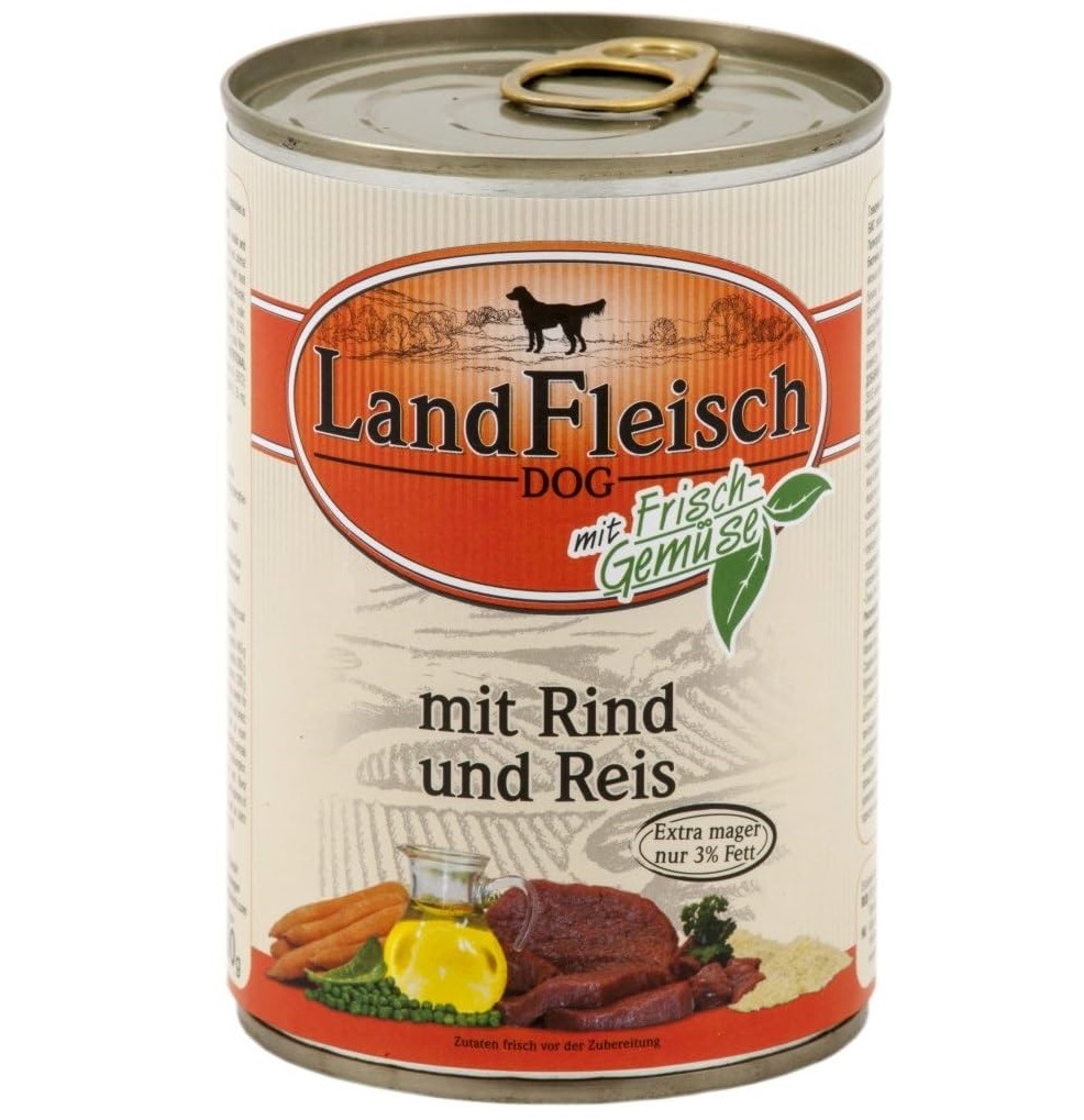 LandFleisch Dog Pur Rind & Reis extra mager / Veis & Riis 400g