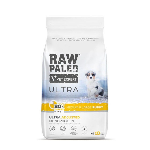 RAW PALEO KUTSIKA TÄISSÖÖT ULTRA KESK./SUUR TÕUG KALKUN 10KG