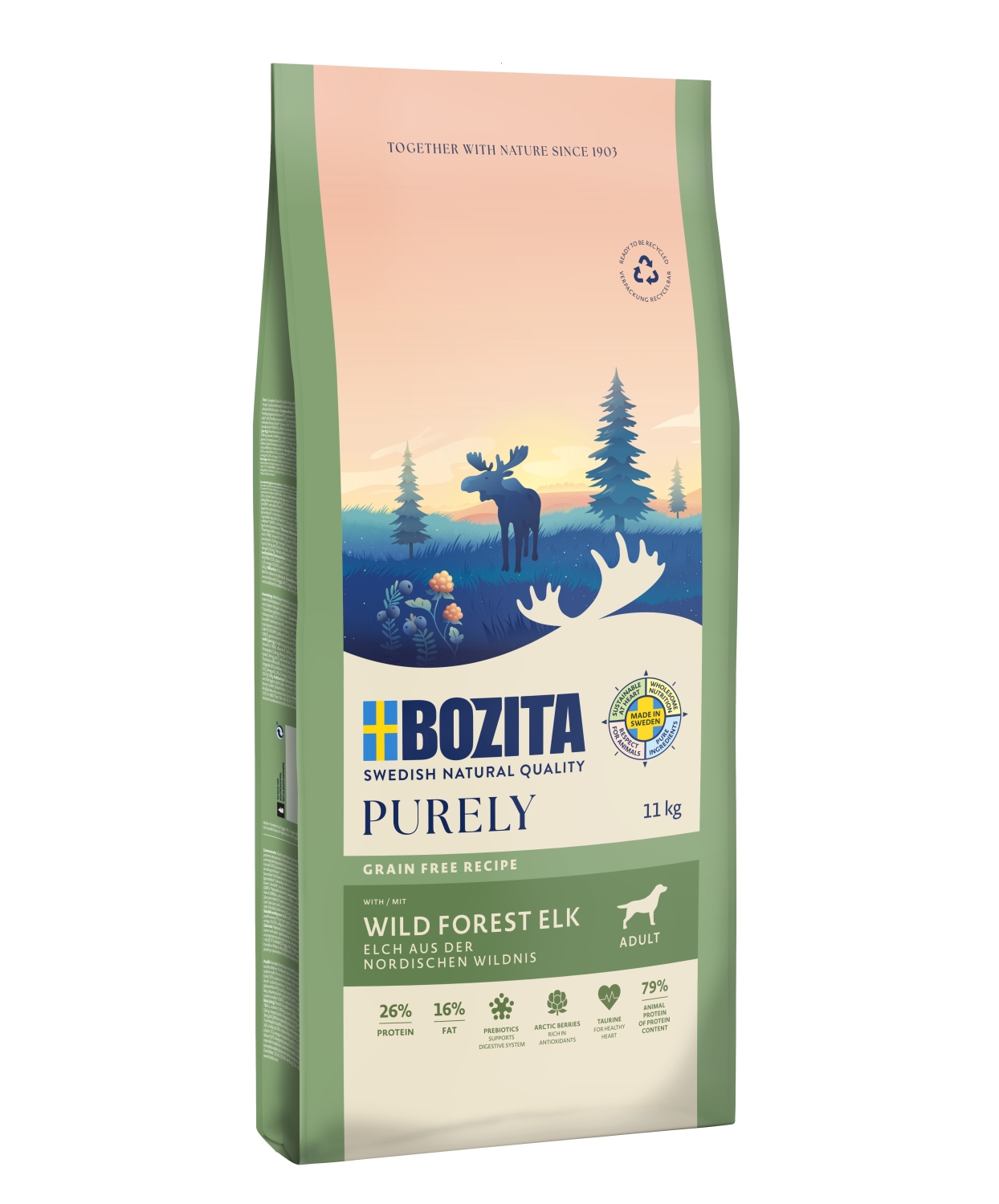 Bozita Dog Purely Adult ELK GRAIN FREE 11kg