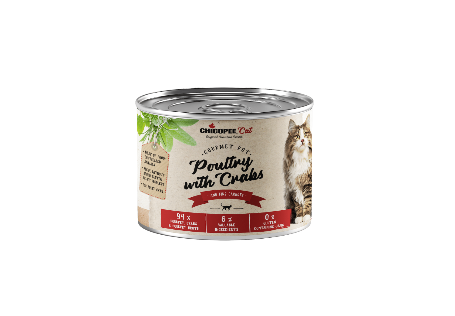 Chicopee Gourmet Poultry with Crabs konserv kassidele 195g