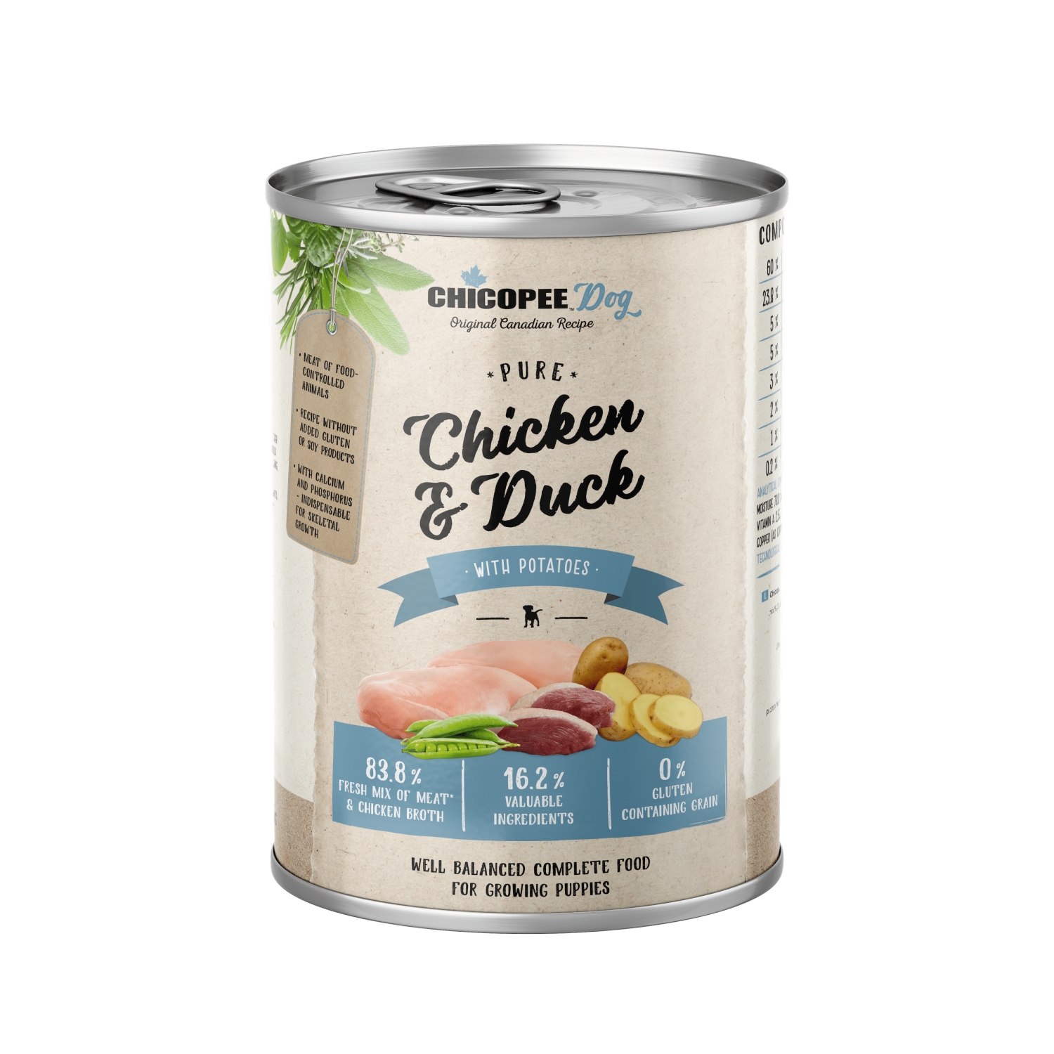 Chicopee Junior Pure Chicken & Duck konserv kutsikatele 400g