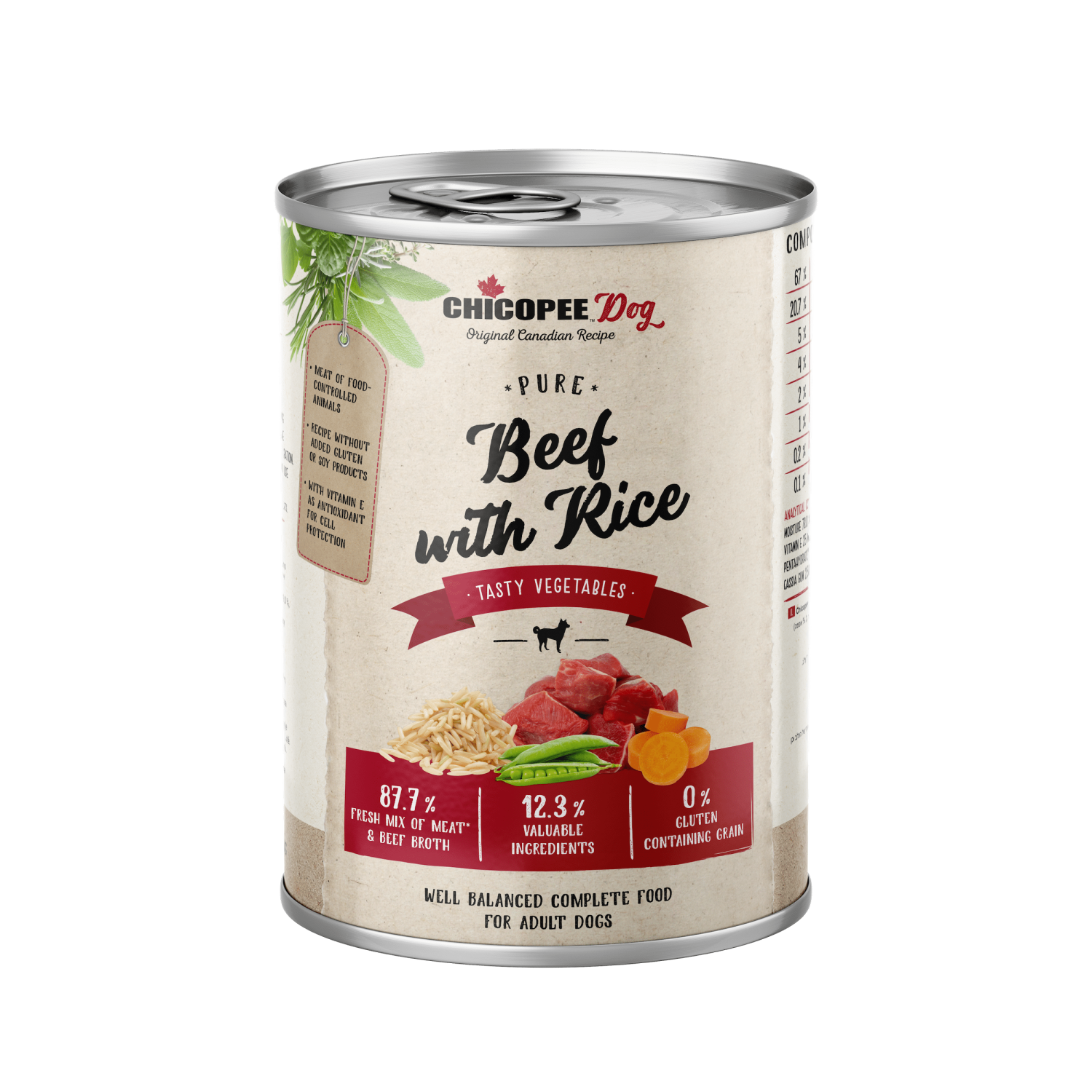 Chicopee Pure Beef with Rice konserv koertele 400g