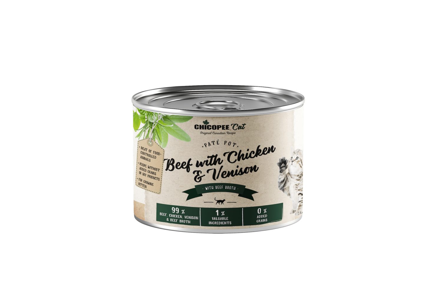 Chicopee Kitten Paté Pot Beef with Chicken konserv kassipoegadele 195g