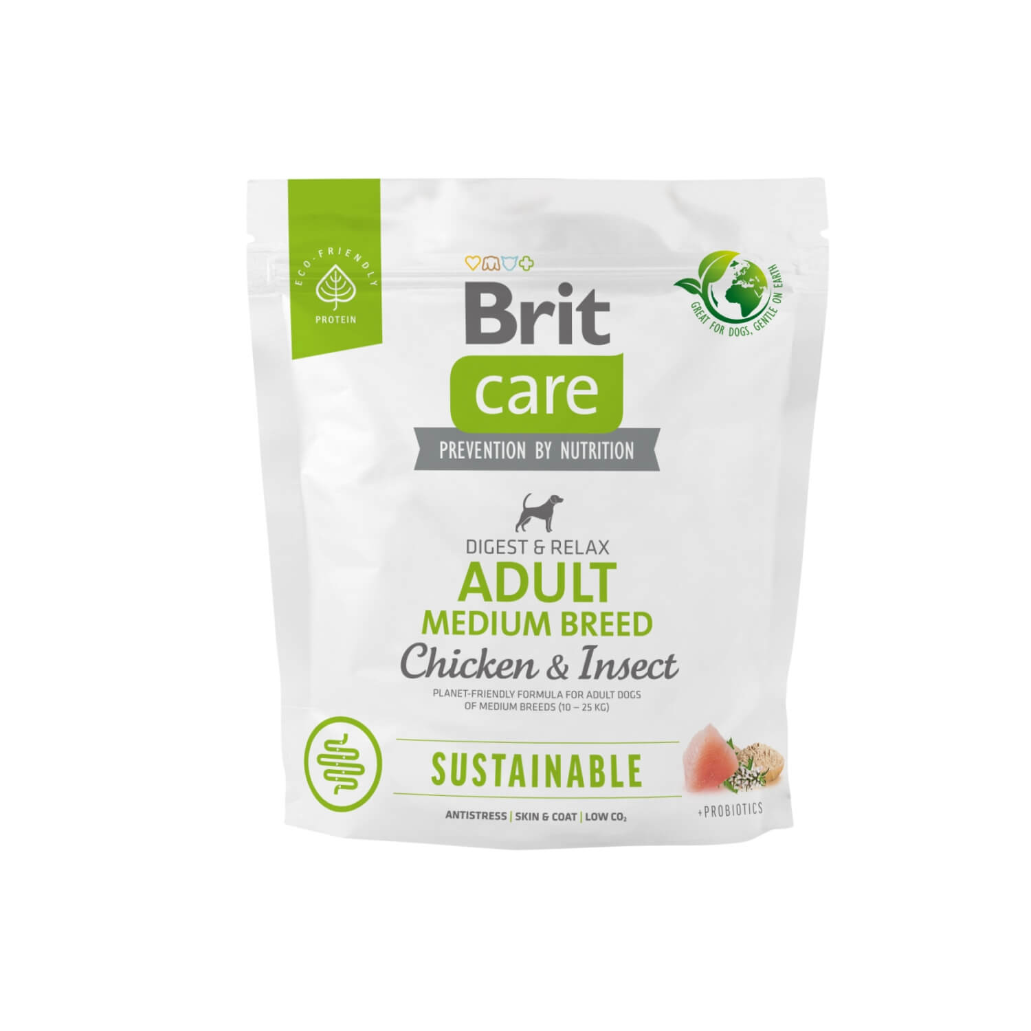 Brit Care Sustainable Adult Medium Breed Chicken & Insect koeratoit 1kg