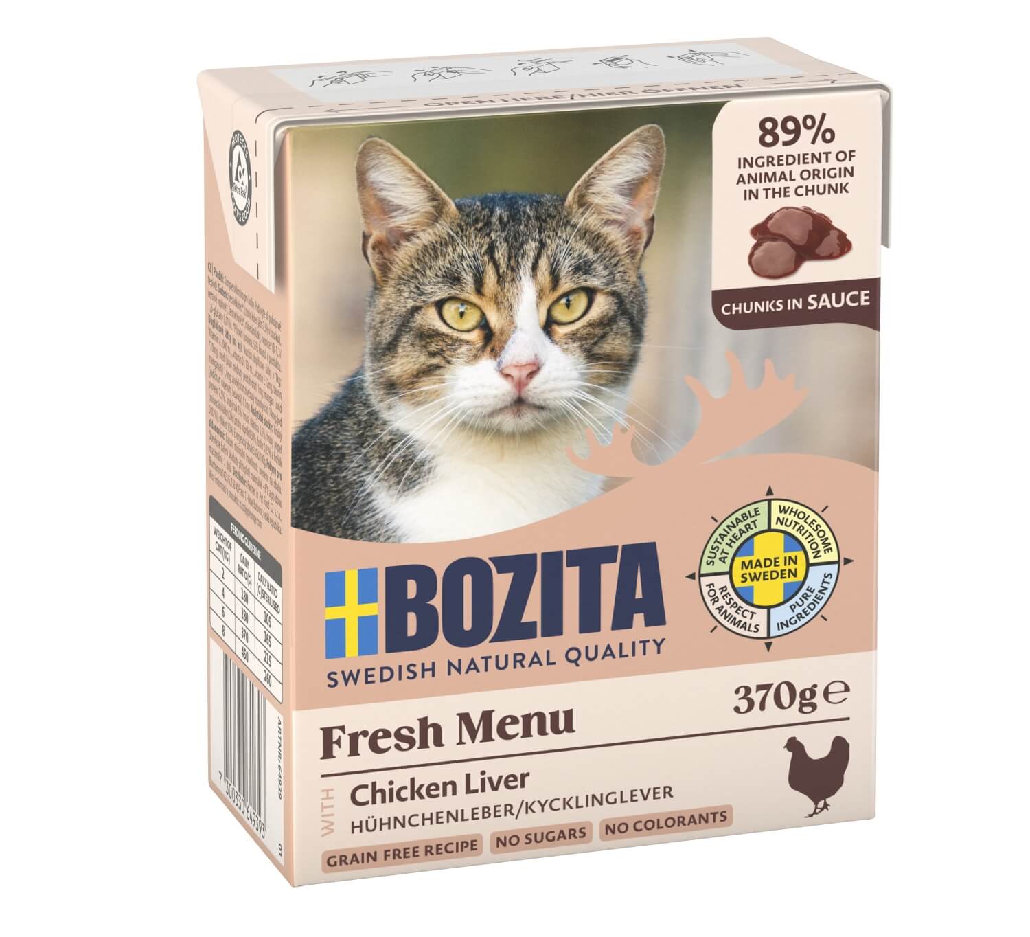 Bozita Chunks in Sauce with Chicken Liver 6x370g