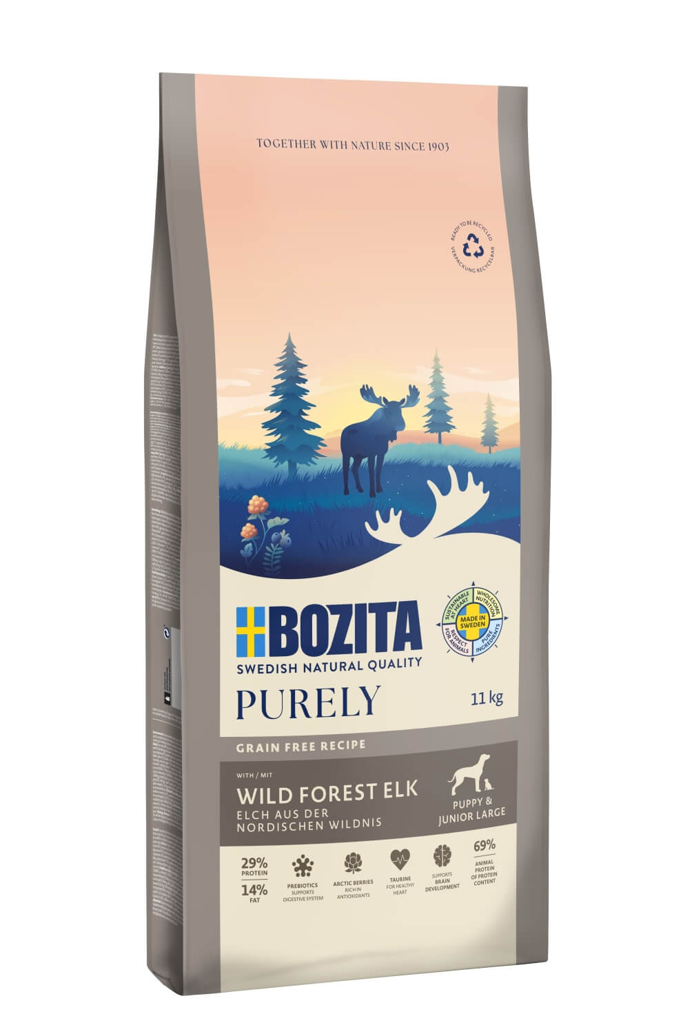 Bozita Dog Purely Puppy&Junior Large Elk Grain Free 11kg