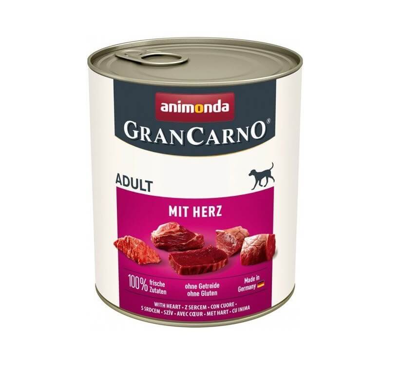 ANIMONDA GranCarno Dog adult loomaliha+südamed 800g