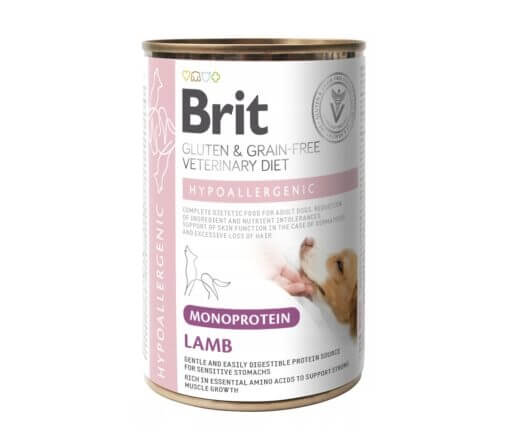 Brit Veterinary Diet Hypoallergenic Monoprotein Lamb konserv koerale 400g