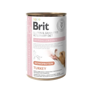 Brit Veterinary Diet Hypoallergenic Monoprotein Turkey konserv koerale 400g