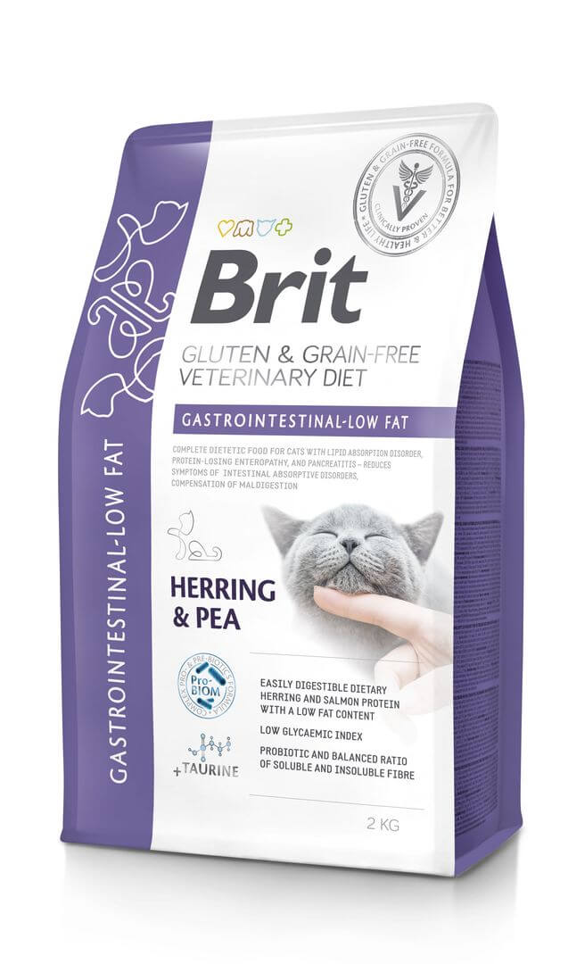 Brit Veterinary Diet Gastrointestinal - Low Fat erisööt kassidele 2kg