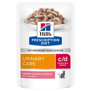 Hill's Prescription Diet c/d Stress kassi einekotike lõhega 85g 12TK