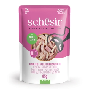 Schesir tuunikala + kana + sink želees 85g märg toit kassidele