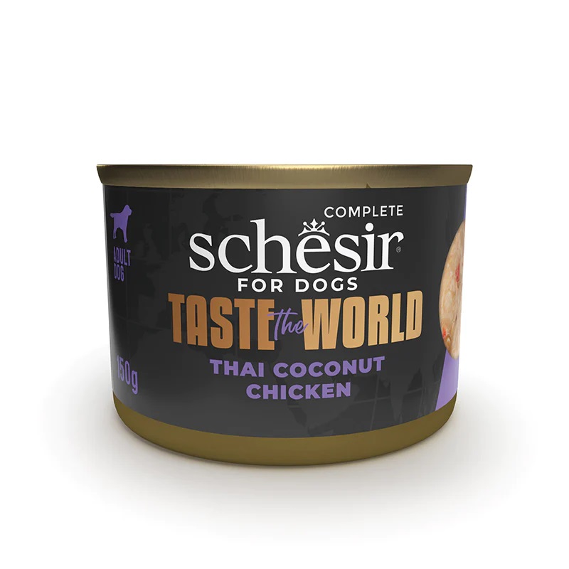 Schesir Taste The World курица в тайском кокосовом соусе влажный корм для собак 150г