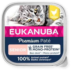 EUKANUBA Senior Mono-Protein с курицей влажный корм для кошек 85 г