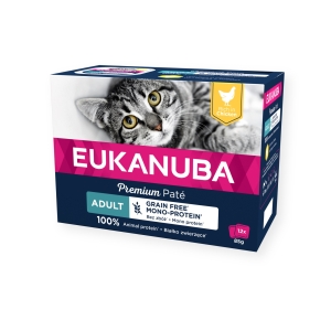 EUKANUBA Adult Mono-Protein kanalihaga kassikonserv multipakk 12x85 g