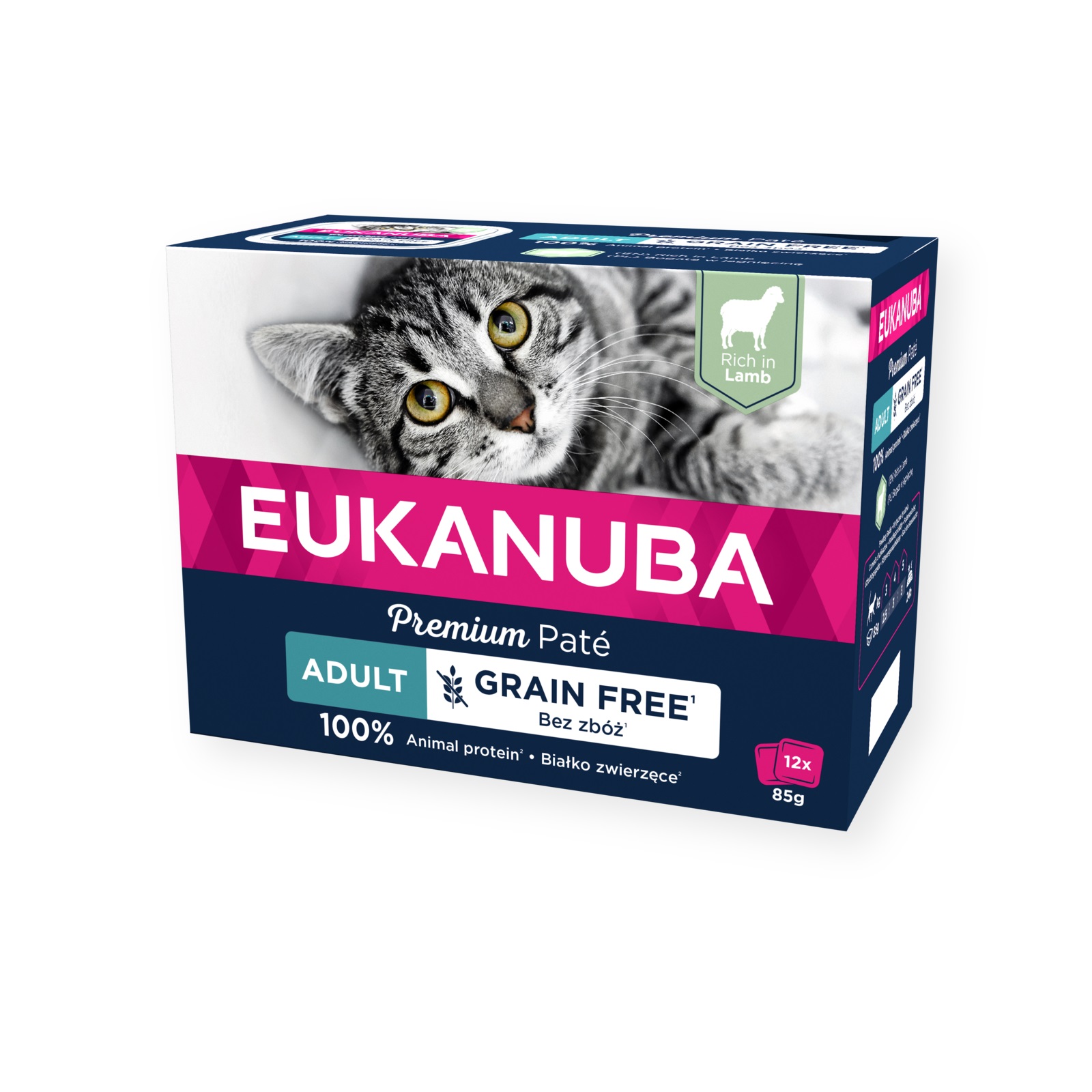 EUKANUBA Adult с бараниной влажный корм для кошек мультипак 12x85 г