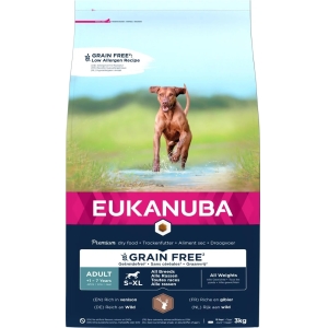 EUKANUBA Adult с олениной всем собакам беззерновой 3 кг