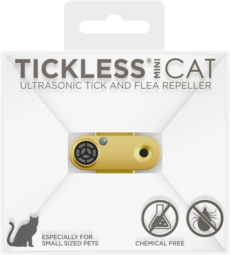 TICKLESS MINI CAT Ультразвуковой кулон против клещей и блох, золотистый