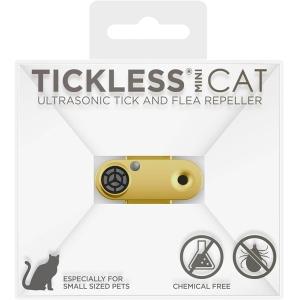 TICKLESS MINI CAT Ультразвуковой кулон против клещей и блох, золотистый