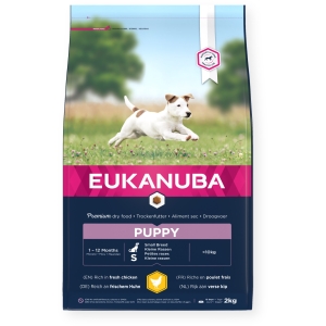 EUKANUBA Puppy kanalihaga väikestele koertele 2 kg