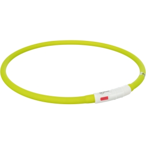 Мигающий ошейник Flash light ring USB XS-XL 70cm/10mm зелёный