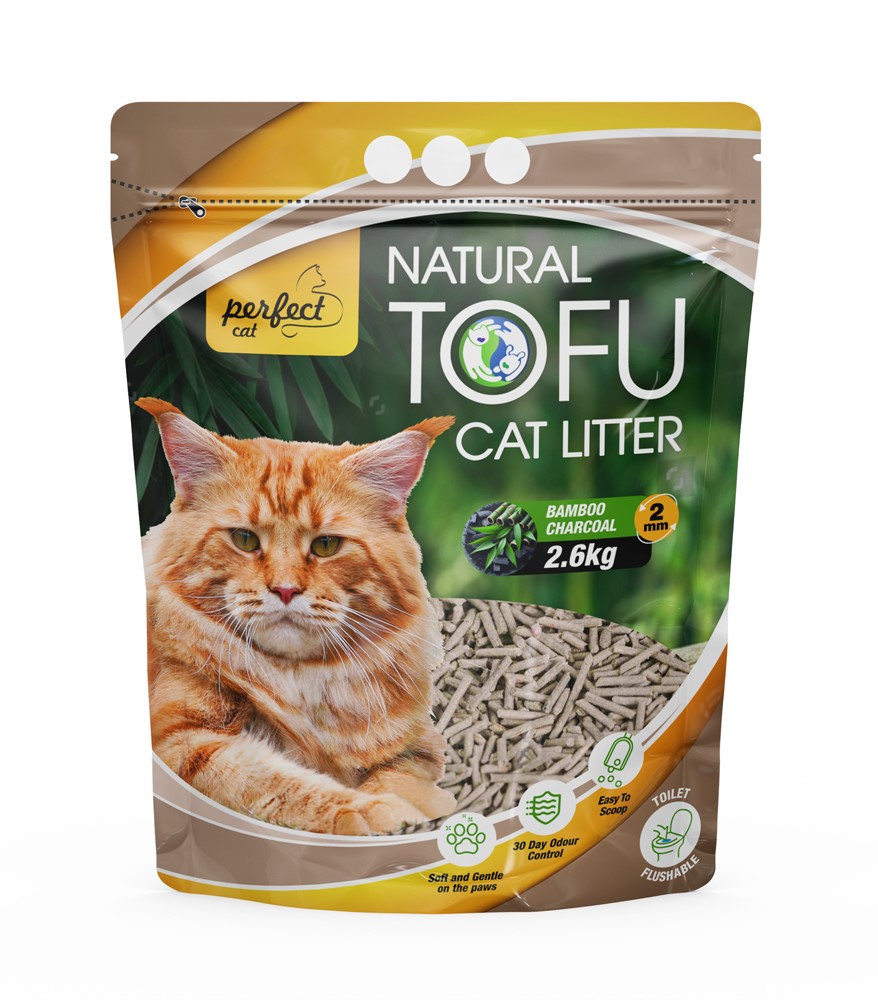 Наполнитель для кошачьего туалета Tofu Bamboo Charcoal 6Л/2.6кг