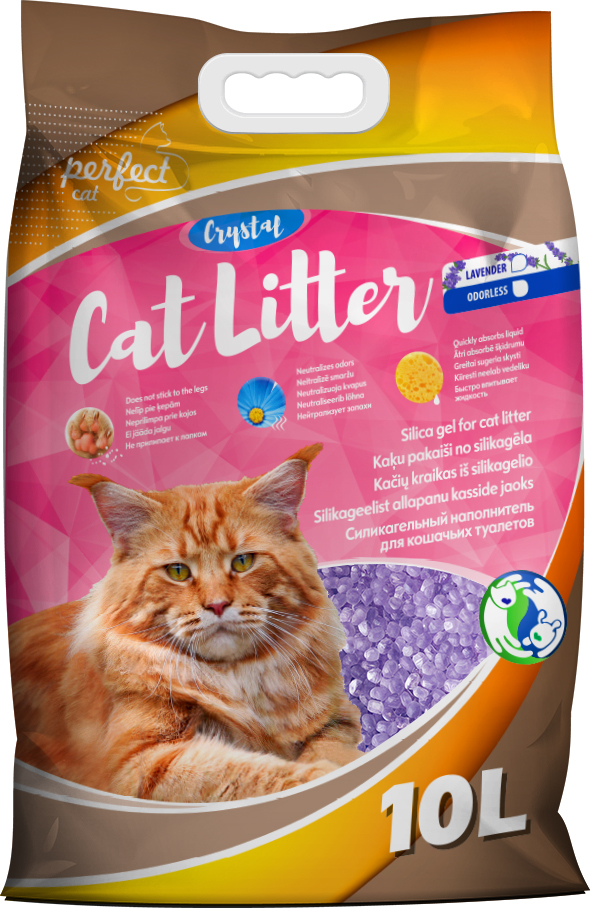 Kassiliiv Silica Gel Grystal Cat Lavender 10L