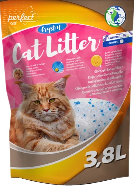 Наполнитель для кошачьего туалета Silica Gel Grystal Cat Lavender 3,8Л