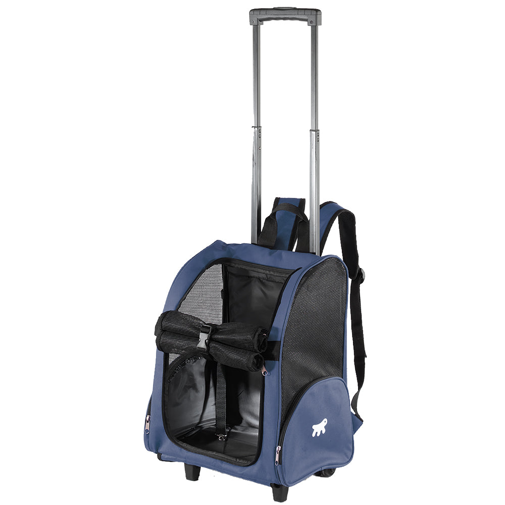Сумка-переноска с колесами Trolley 32 x 28 x 51 см синяя