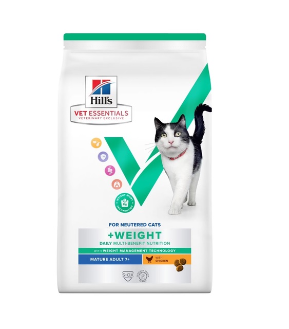 Hill's VE MB+Weight kuivtoit eakatele kassidele kanaga 1,5 kg