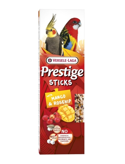 Versele-Laga Prestige maius papagoidele, mango/kibuvits, 2 tk