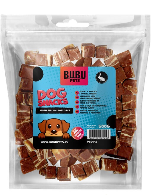 Bubu Pets koeramaius küüliku- ja tursakuubikud 500g