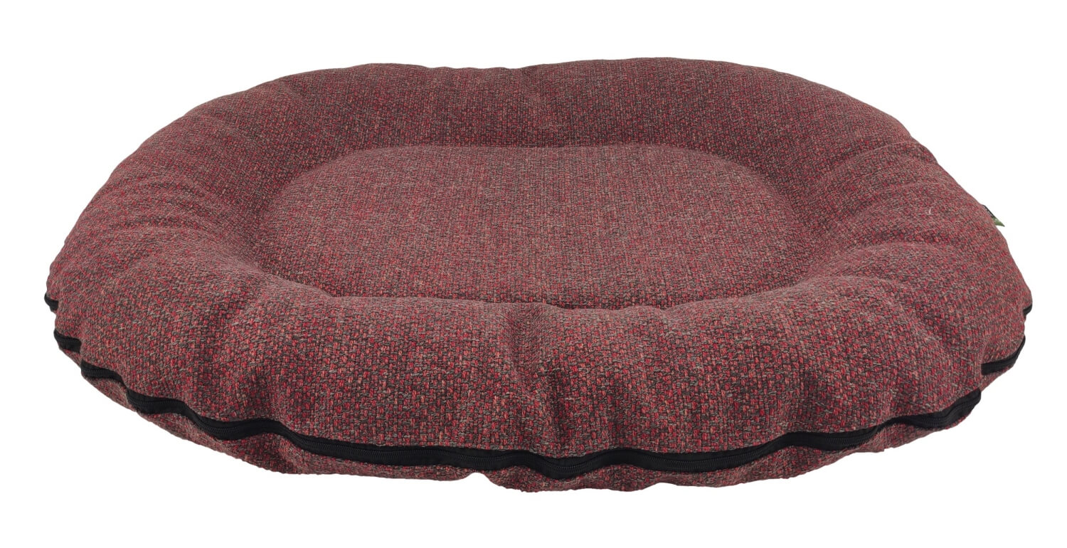 Cazo Oval Bed Luna punane pesa koertele 105x140x17cm