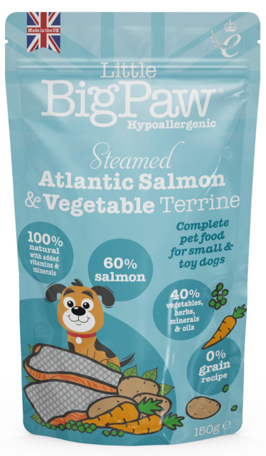Little Bigpaw koera einekotike aurutatud lõhe ja köögiviljadega 150 g