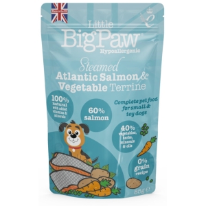 Little Bigpaw koera einekotike aurutatud lõhe ja köögiviljadega 85 g