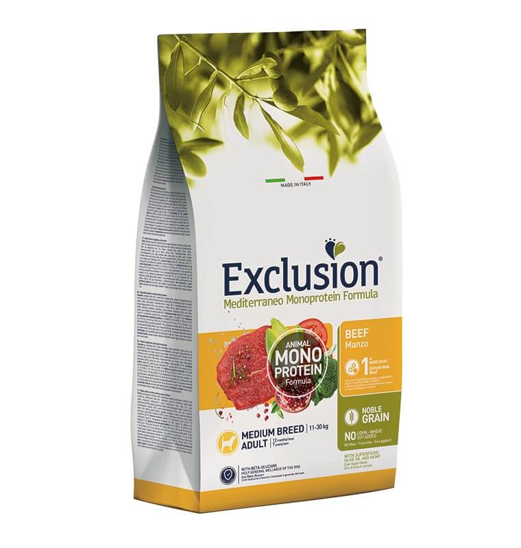 Exclusion Mediterraneo Adult Beef Medium Breed 3kg