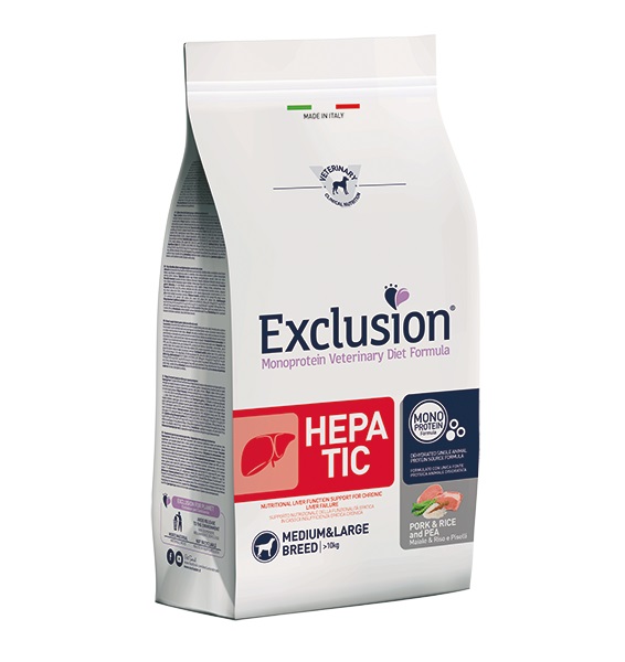 Exclusion Hepatic Adult Pork&Rice/Pea Medium/Large Breed 2kg