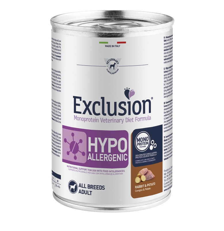 Exclusion Hypoallergenic Adult Rabbit&Potato 6x400g
