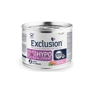 Exclusion Hypoallergenic Puppy Pork&Pea 12x200g