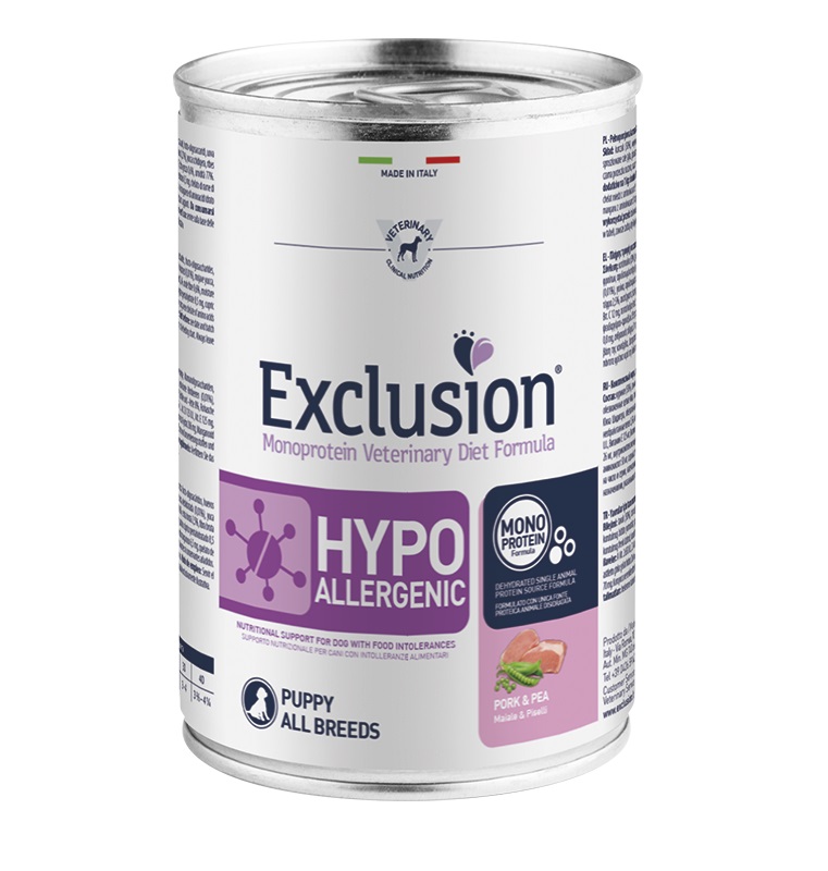 Exclusion Hypoallergenic Puppy Pork&Pea 6x400g