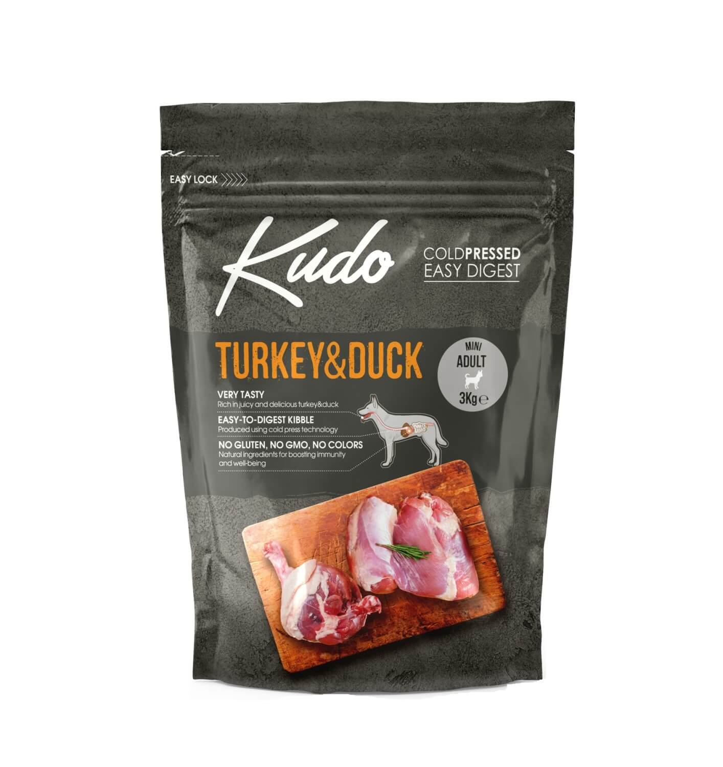 Kudo Turkey&Duck külmpressitud koeratoit 3kg