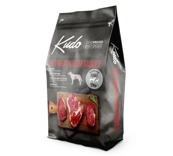 Kudo Red Meat&Vegetables külmpressitud koeratoit 12kg