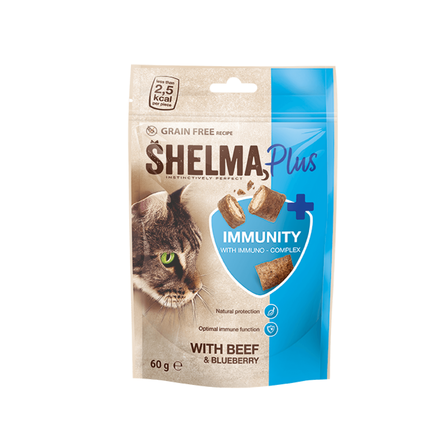 Shelma IMMUNITY  veise-ja mustika täidisega padjakesed 60g