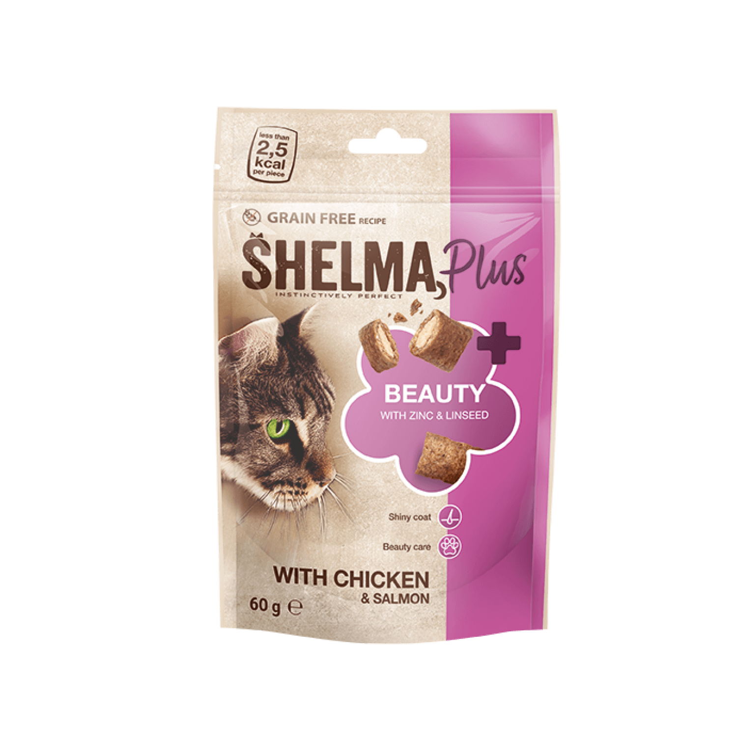 Shelma  BEAUTY kana-ja lõhe täidisega padjakesed 60g