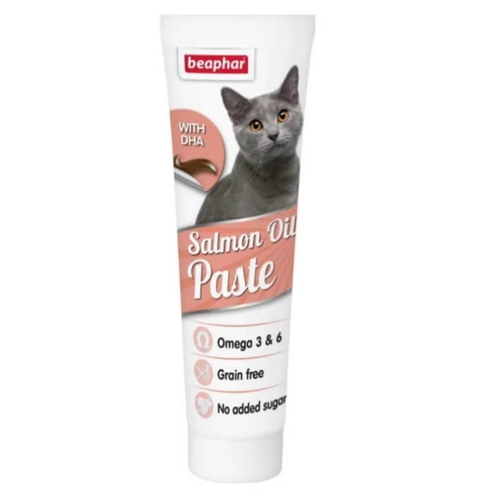 Beaphar Paste Cat Salmon Oil (Omega 3/6 + DHA) 100g (vit.pasta lõheõliga)